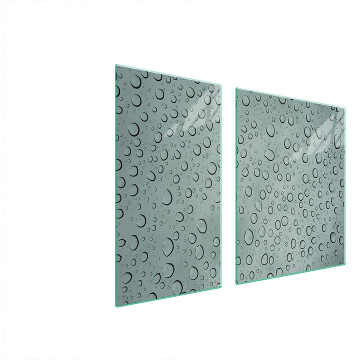 TMK ArtDeko üveg tűzhelyvédő lap, 30x60x52 cm, modern design, könnyen tisztítható, átlátszó