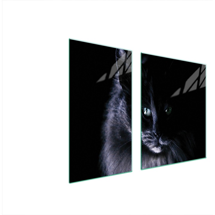 TMK ArtDeko üveg tűzhelyvédő lap, 30x60x52 cm, modern design, könnyen tisztítható, átlátszó