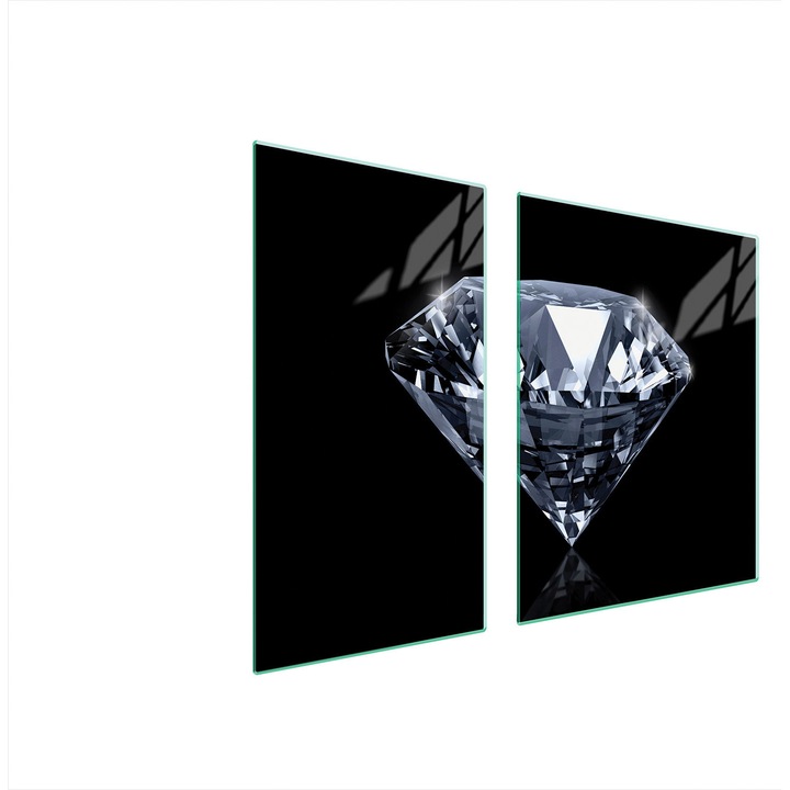 TMK ArtDeko üveg tűzhelyvédő, 30x60x52 cm, modern design, könnyen tisztítható, átlátszó