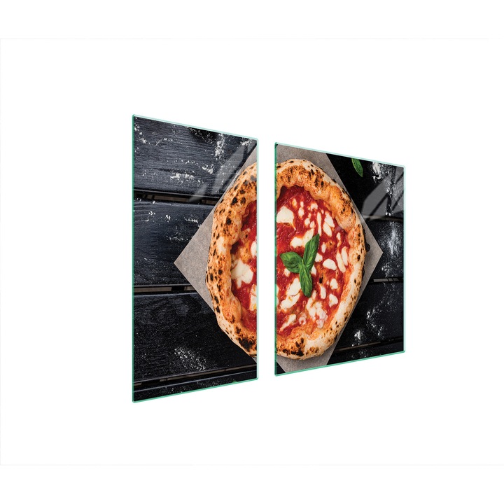 TMK ArtDeko üveg tűzhelyvédő lap, 30x60x52 cm, modern design, könnyen tisztítható, többszínű