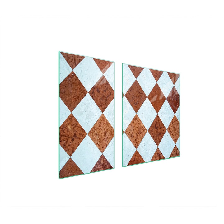 TMK ArtDeko üveg főzőlap védő, 30x60x52 cm, mozaik design, multifunkcionális