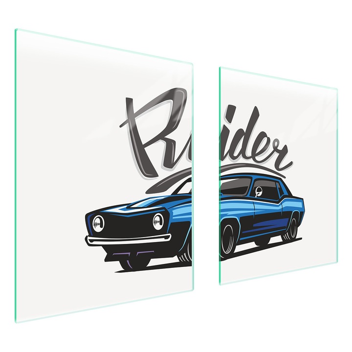 TMK ArtDeko üveg tűzhelyvédő lap, 40x45x52 cm, modern design, könnyen tisztítható