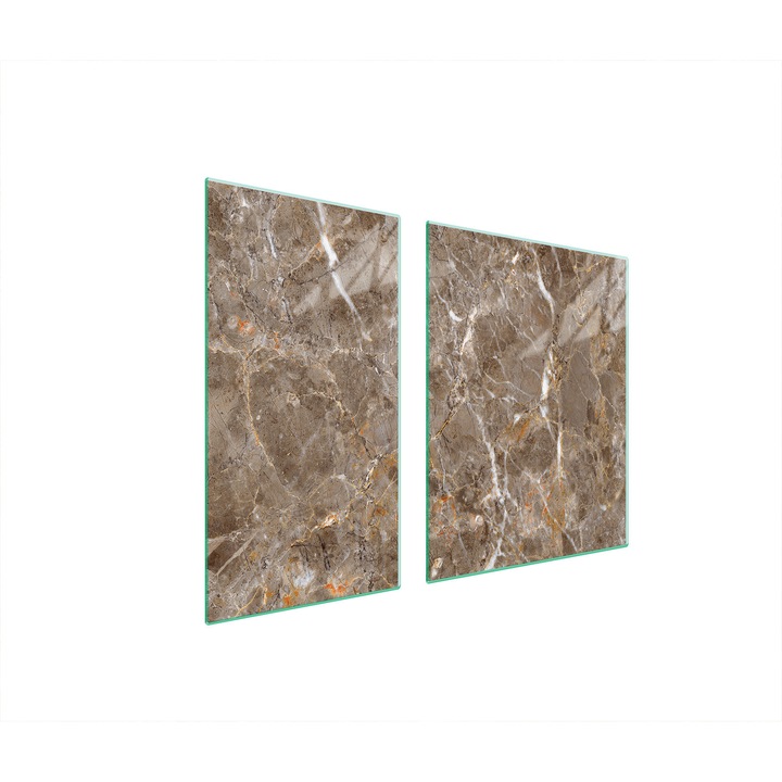 Üveg tűzhelyvédő lap 30x60x52 cm, TMK ArtDeko, márvány design, multifunkcionális