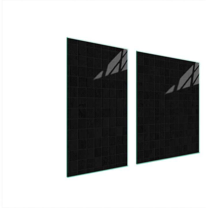 TMK ArtDeko üveg tűzhelyvédő lap, 30x60x52 cm, modern design, magas hőmérsékletnek ellenálló, többszínű