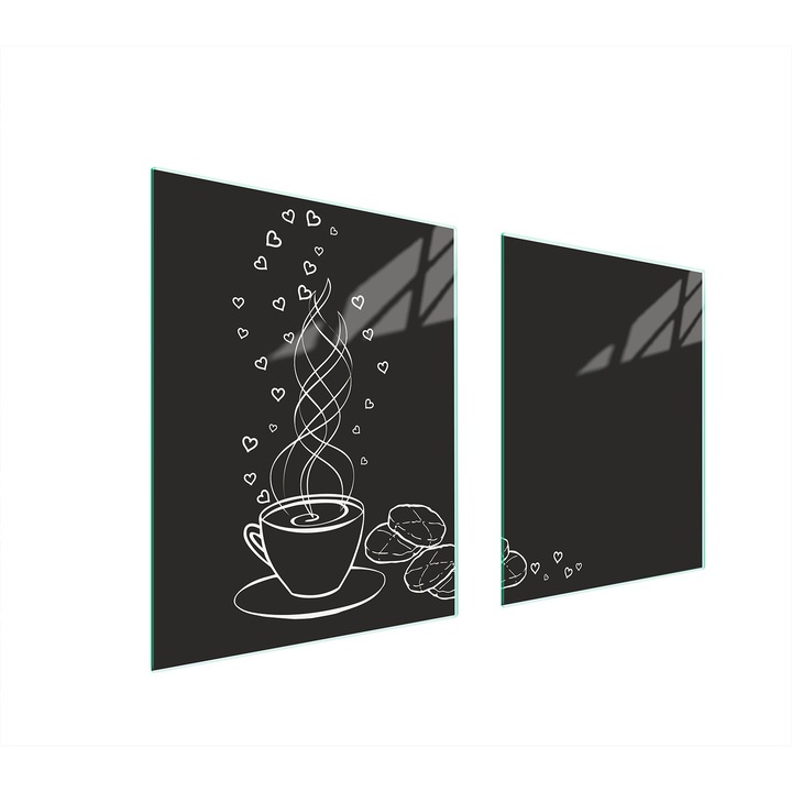 Üveg tűzhelyvédő lap 40x45x52 cm, TMK ArtDeko, modern design, könnyen tisztítható, átlátszó