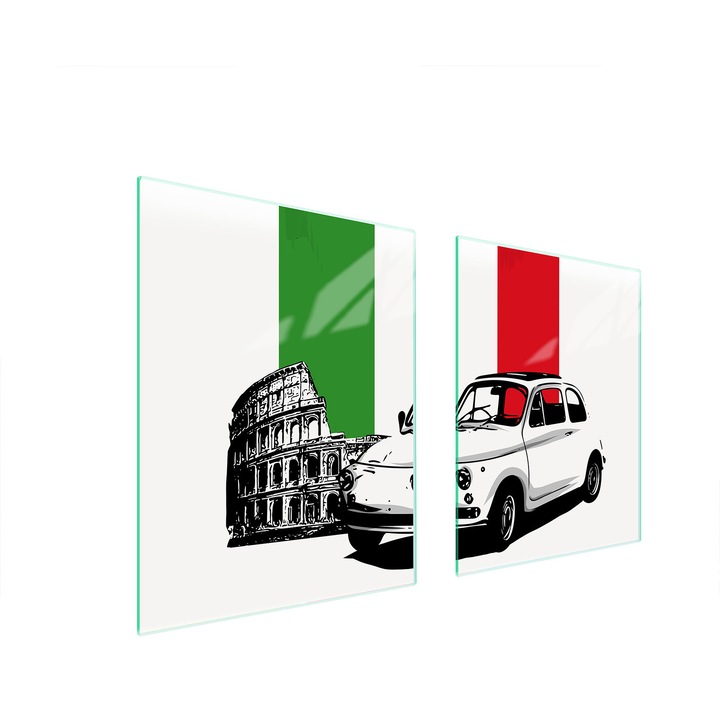 TMK ArtDeko üveg tűzhelyvédő lap, 40x45x52 cm, modern design, könnyen tisztítható