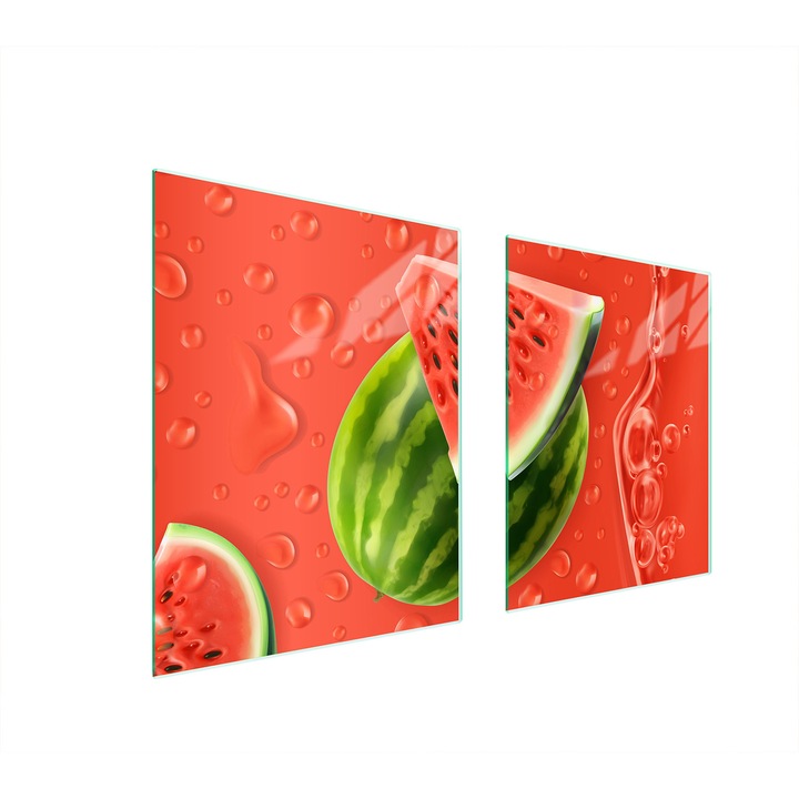 TMK ArtDeko üveg tűzhelyvédő lap 40x45x52 cm, modern design, többszínű