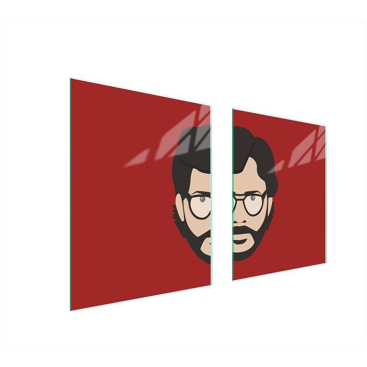 TMK ArtDeko üveg tűzhelyvédő lap, 40x45x52 cm, modern design, könnyen tisztítható