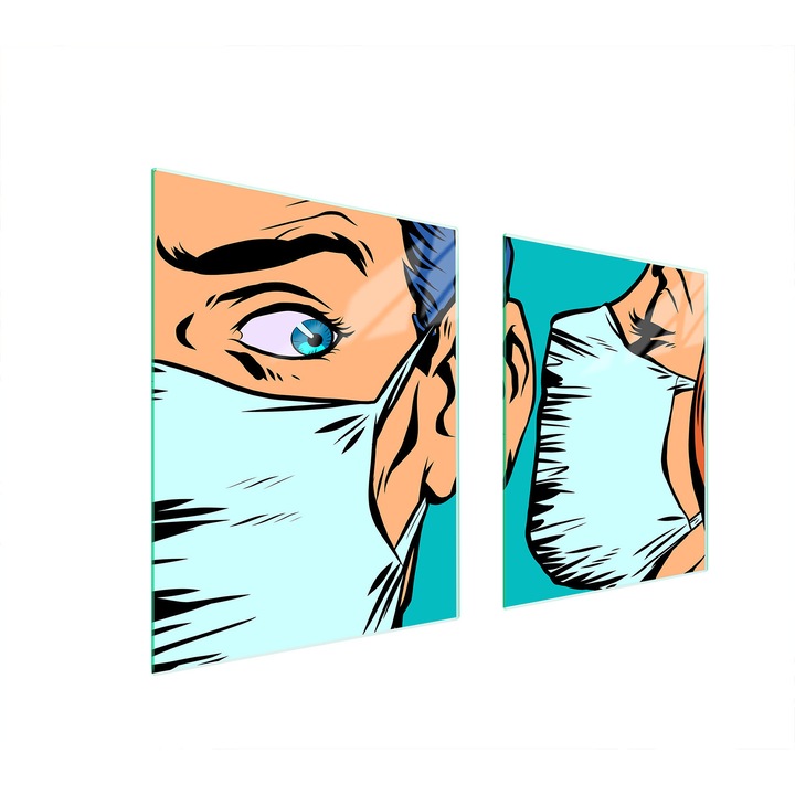 TMK ArtDeko üveg tűzhelyvédő lap, 40x45x52 cm, modern design, könnyen tisztítható