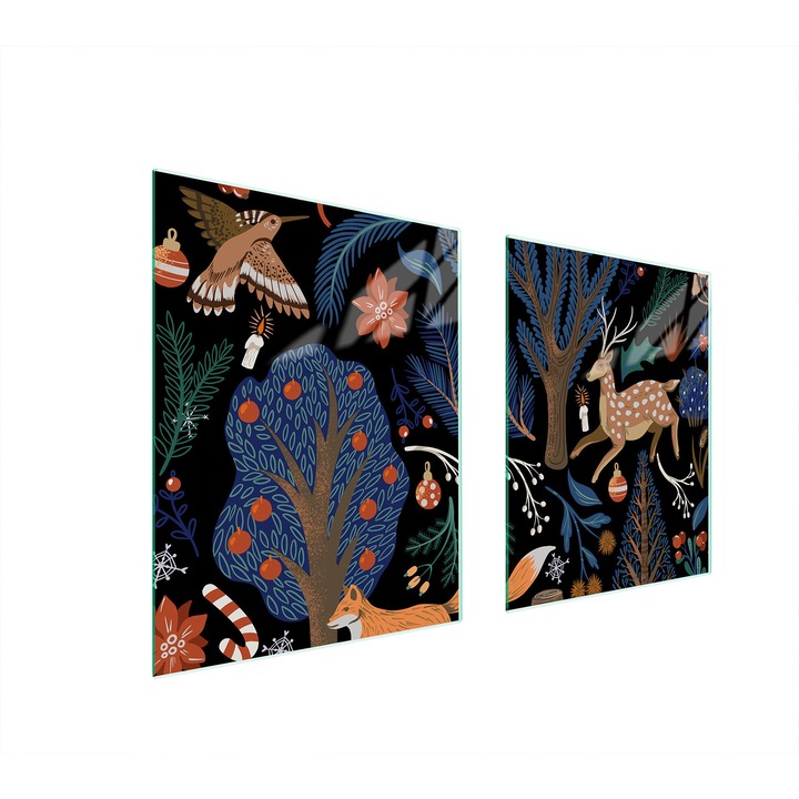 TMK ArtDeko üveg tűzhelyvédő lap, 40x45x52 cm, modern design, könnyen tisztítható, többszínű