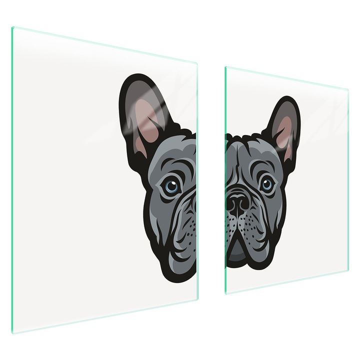 TMK ArtDeko üveg tűzhelyvédő lap, 40x45x52 cm, modern design, könnyen tisztítható