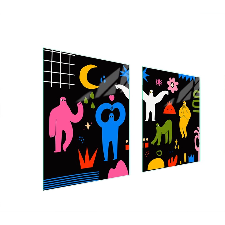 TMK ArtDeko üveg tűzhelyvédő lap, 40x45x52 cm, modern design, könnyen tisztítható