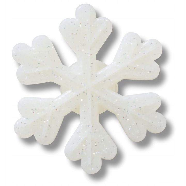 Crocs, Accesoriu incaltaminte Jibbitz, White Snowflake 1, 1 bucati, Multicolor
