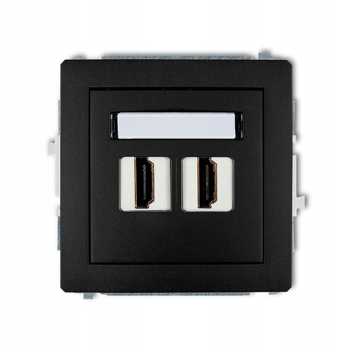 Priza duala HDMI 2.0 Karlik DECO - Negru Mat