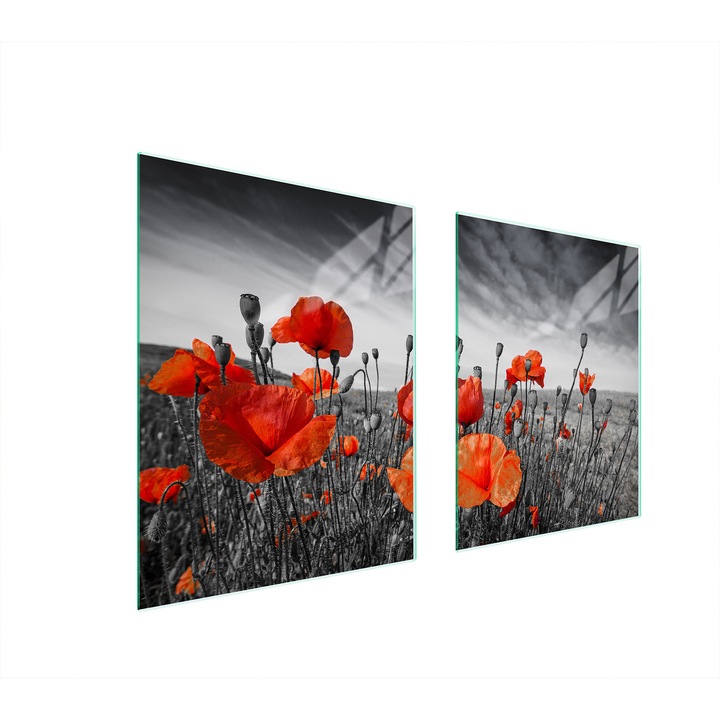 Placa de protectie din sticla pentru aragaz 40x45x52 cm, TMK ArtDeko, design modern, usor de curatat, transparent