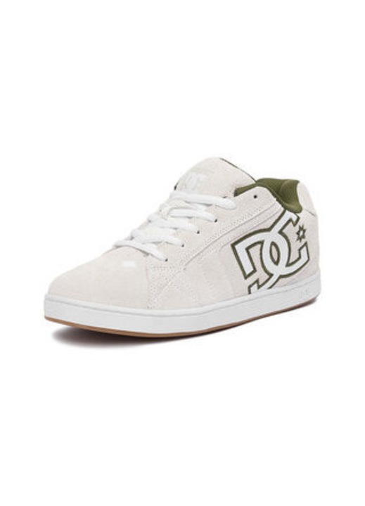 Tenisi barbati DC Shoes, EO-NET, piele naturala, bej, sireturi 5, fara model