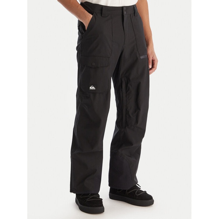 Pantaloni sport Quiksilver, negru, tesatura, unisex, L INTL