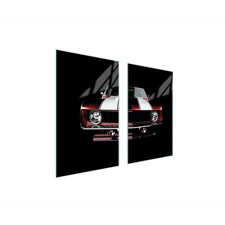 Placa de protectie din sticla pentru aragaz TMK ArtDeko, 40x35x52 cm, rezistenta la temperaturi, design modern