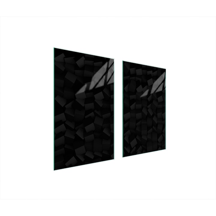 Placa de protectie din sticla pentru aragaz TMK ArtDeko, 40x35x52 cm, design modern, usor de curatat, multicolor