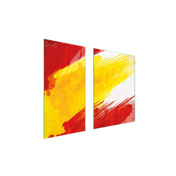 Üveg védőlap, TMK ArtDeko, 40x35x52 cm, többszínű, könnyű nyitás