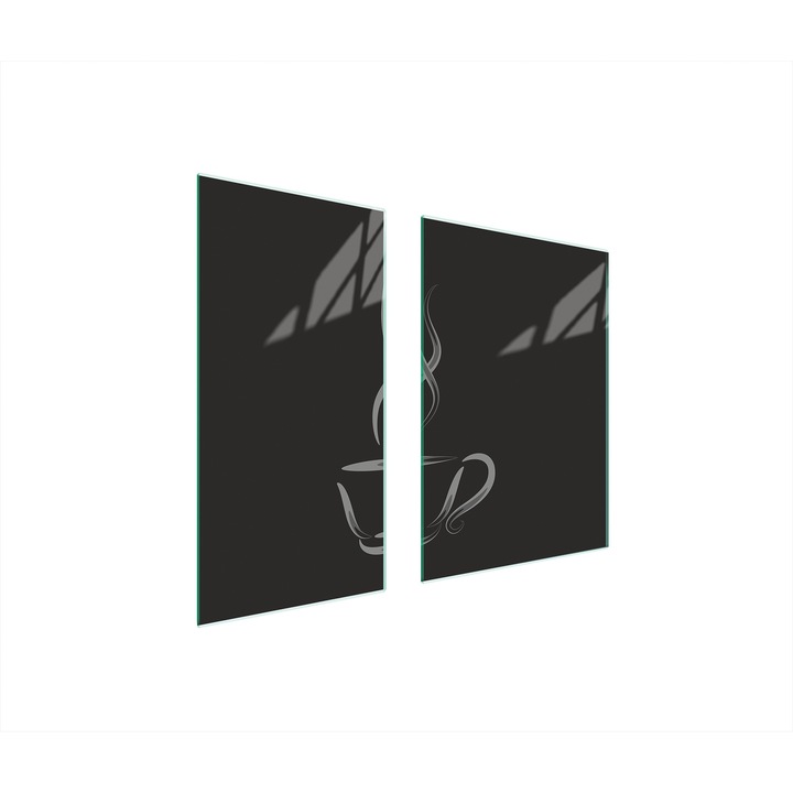 TMK ArtDeko üveg főzőlapfedő, 40x35x52 cm, főzőlap nyílással, magas hőmérsékletnek ellenálló, modern dizájn