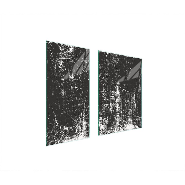 TMK ArtDeko üveg védőlap 40x35x52cm, modern design, hőálló, többszínű