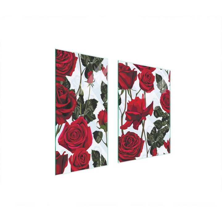 TMK ArtDeko üveg védőlap, 40x35x52 cm, modern design, könnyen tisztítható, többszínű