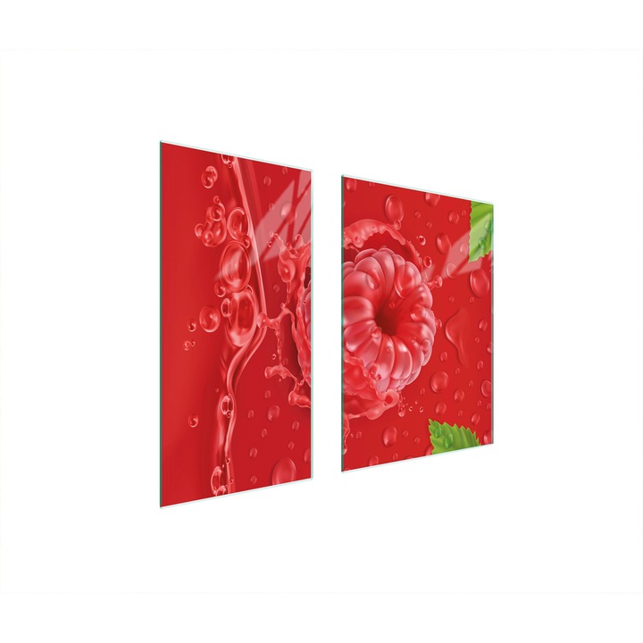 Üveg védőlemez, TMK ArtDeko, 40x35x52 cm, modern design, könnyen tisztítható, többszínű