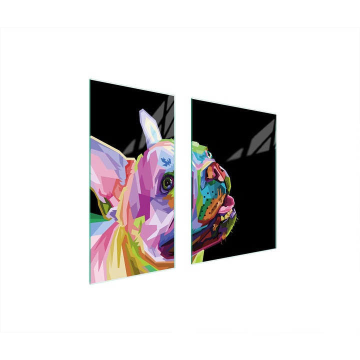 Üveg védőlap, TMK ArtDeko, 40x35x52 cm, modern design, multifunkcionális