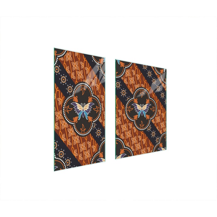 Üveg védőlemez, TMK ArtDeko, 40x35x52cm, modern design, multifunkcionális