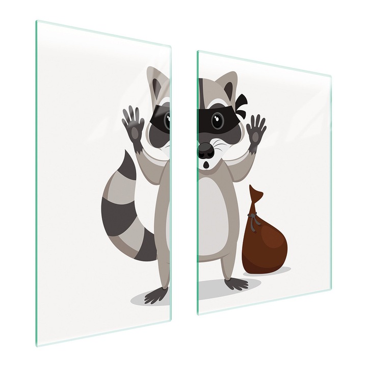 Üveg védőlap, TMK ArtDeko, 40x35x52 cm, modern design, többfunkciós