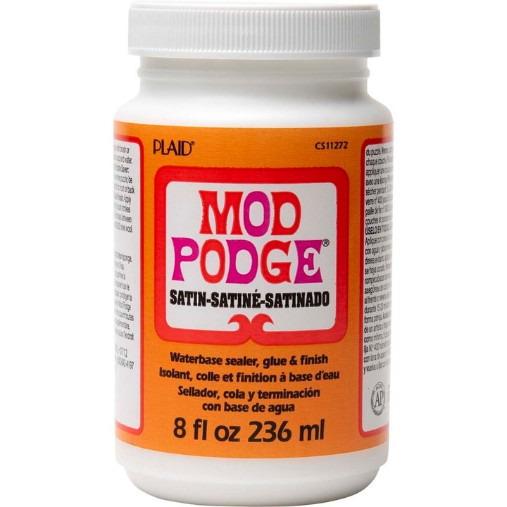 Декупажно лепило и лак, Mod Podge, сатен, 236 мл