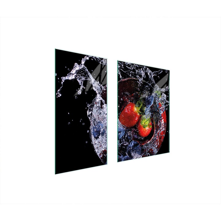 Üveg védőlemez, TMK ArtDeko, 40x35x52 cm, modern design, könnyen tisztítható, többszínű