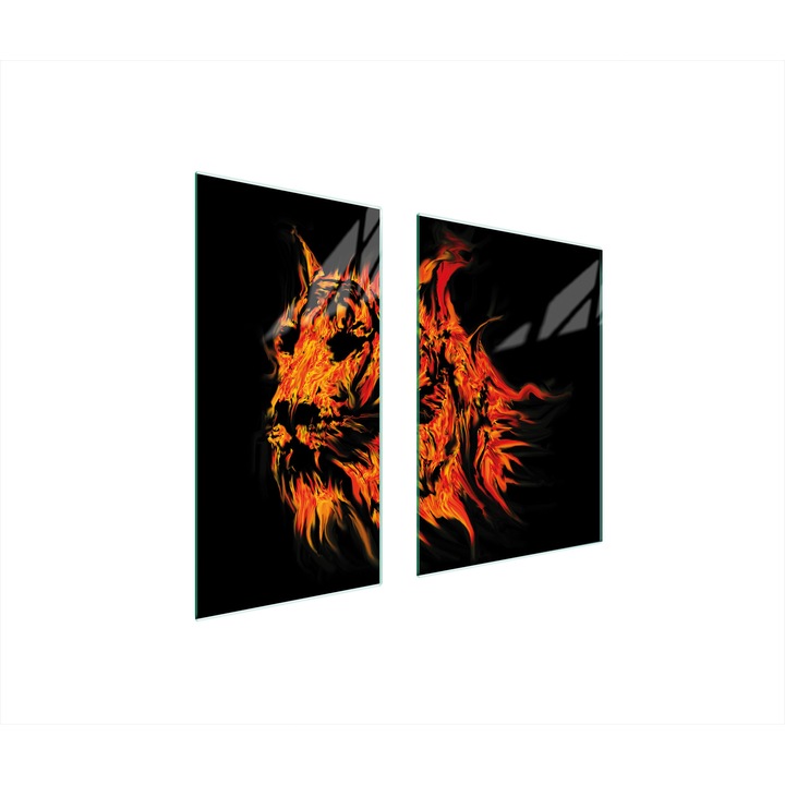 Placa de protectie din sticla, TMK ArtDeko, 40x35x52cm, design modern, usor de curatat