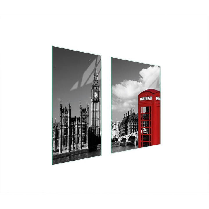 Üveg védőlemez, TMK ArtDeko, 40x35x52 cm, modern design, könnyen tisztítható, többszínű