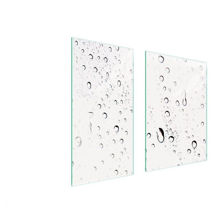 Placa de protectie din sticla pentru aragaz TMK ArtDeko, 40x35x52 cm, design modern, usor de curatat