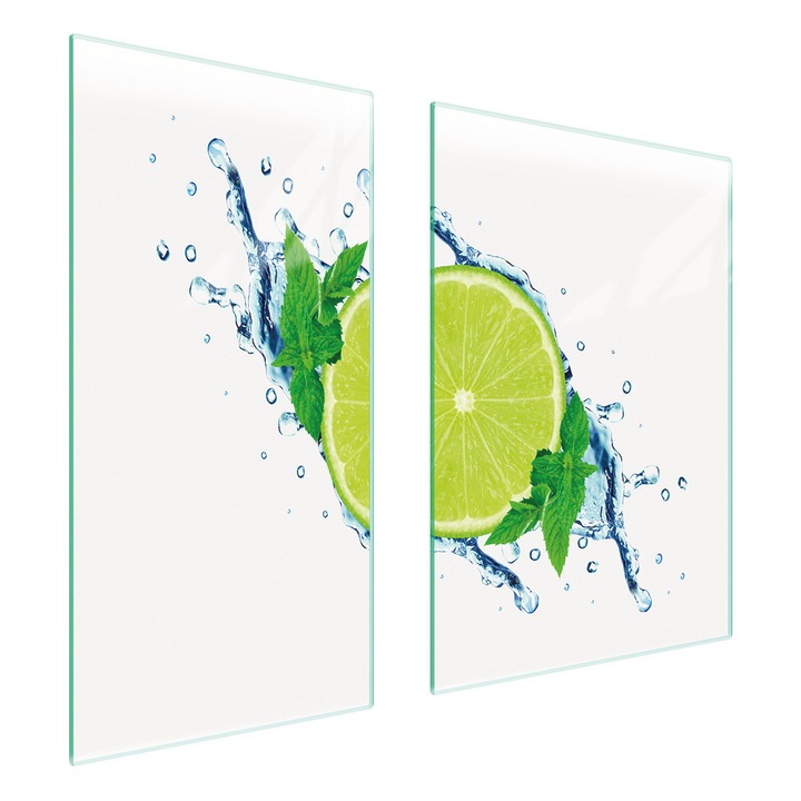 Üveg védőlemez, TMK ArtDeko, 40x35x52cm, modern design, könnyen tisztítható