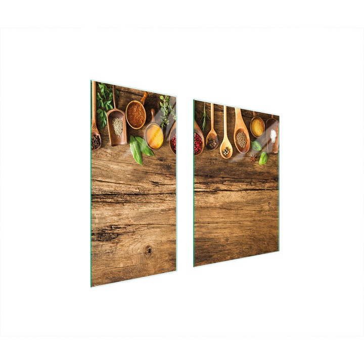 Placa de protectie din sticla pentru aragaz TMK ArtDeko, 40x35x52 cm, design modern, usor de curatat