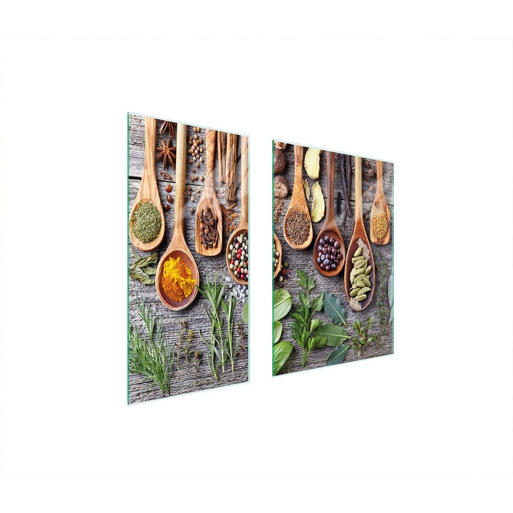 Placa de protectie din sticla pentru aragaz TMK ArtDeko, 40x35x52 cm, design modern, usor de curatat