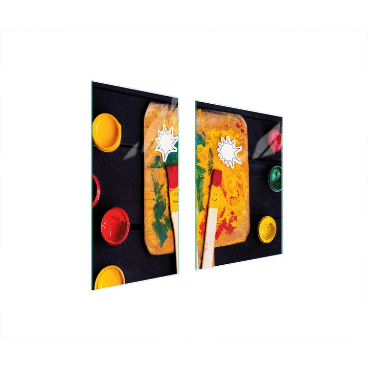 Üveg védőlemez, TMK ArtDeko, 40x35x52cm, modern design, multifunkcionális