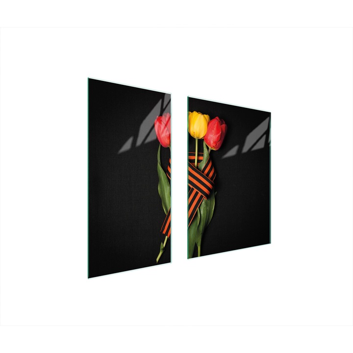 TMK ArtDeko üveg főzőlapvédő, 40x35x52 cm, főzőnyílás, magas hőmérsékletnek ellenálló, modern dizájn