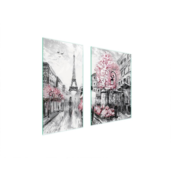 Üveg védőlemez, TMK ArtDeko, 40x35x52 cm, modern design, könnyen tisztítható