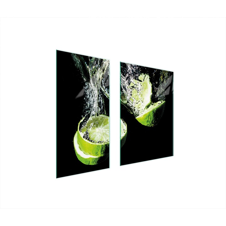 Üveg védőlap, TMK ArtDeko, 40x35x52 cm, modern design, könnyen tisztítható, többszínű