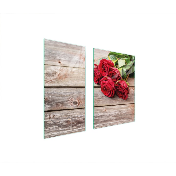 TMK ArtDeko üveg védőlemez, 40x35x52 cm, főzőfelület kivágással, magas hőmérsékletnek ellenálló, modern dizájn