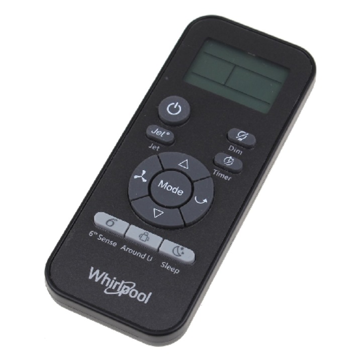 Whirlpool 482000091916 távirányító mobil klímaberendezéshez, ergonomikus, intuitív gombokkal