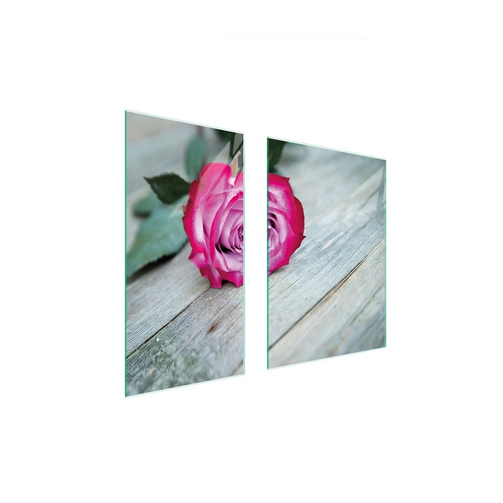 Üveg védőlap, TMK ArtDeko, 40x35x52 cm, modern design, hőálló, többszínű