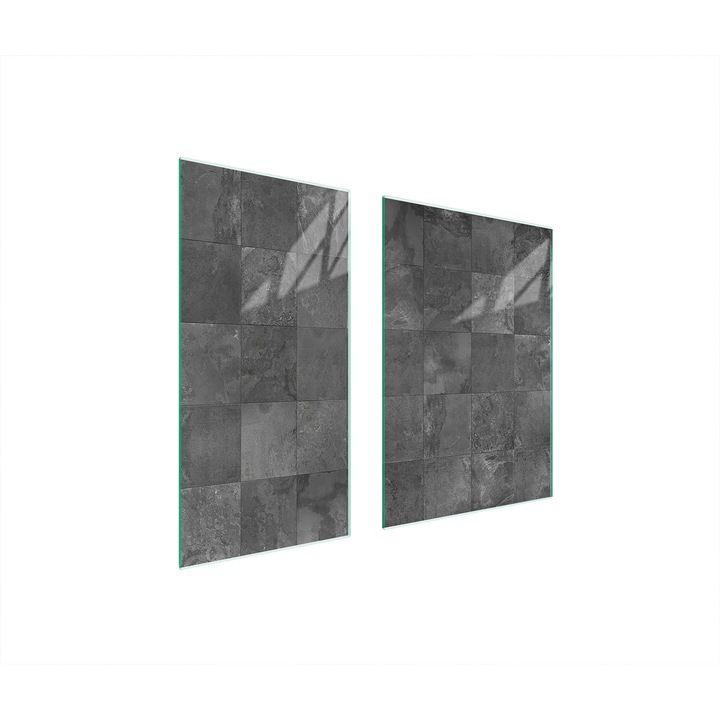 TMK ArtDeko üveg védőlemez 40x35x52cm, modern design, hőálló, többszínű