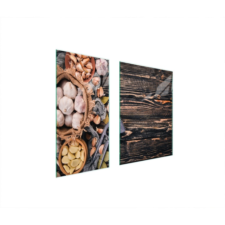 Placa de protectie din sticla pentru aragaz TMK ArtDeko, 40x35x52 cm, design modern, usor de curatat