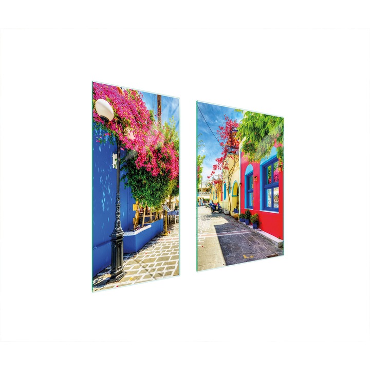 Placa de protectie din sticla, TMK ArtDeko, 40x35x52 cm, pentru aragaz, deschidere usoara, design modern