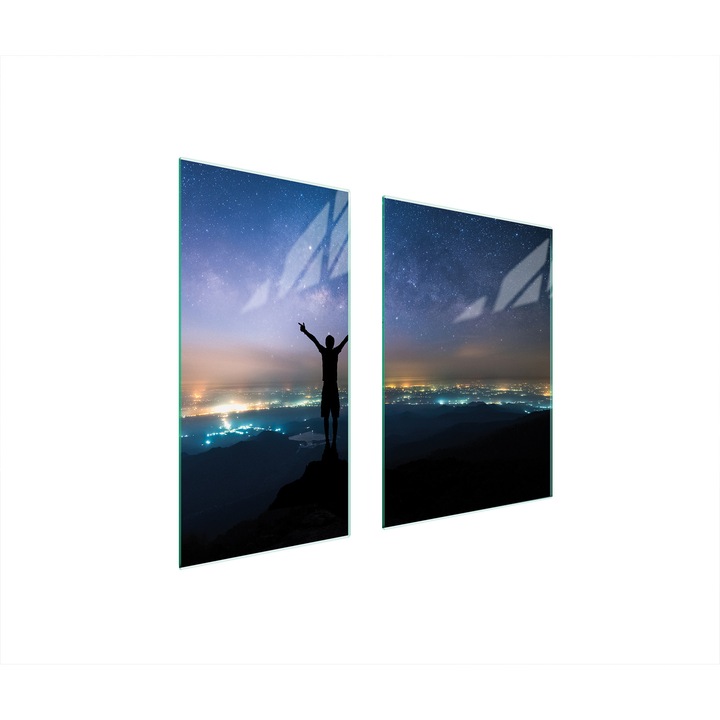 Üveg védőlemez, TMK ArtDeko, 40x35x52 cm, modern design, könnyen tisztítható